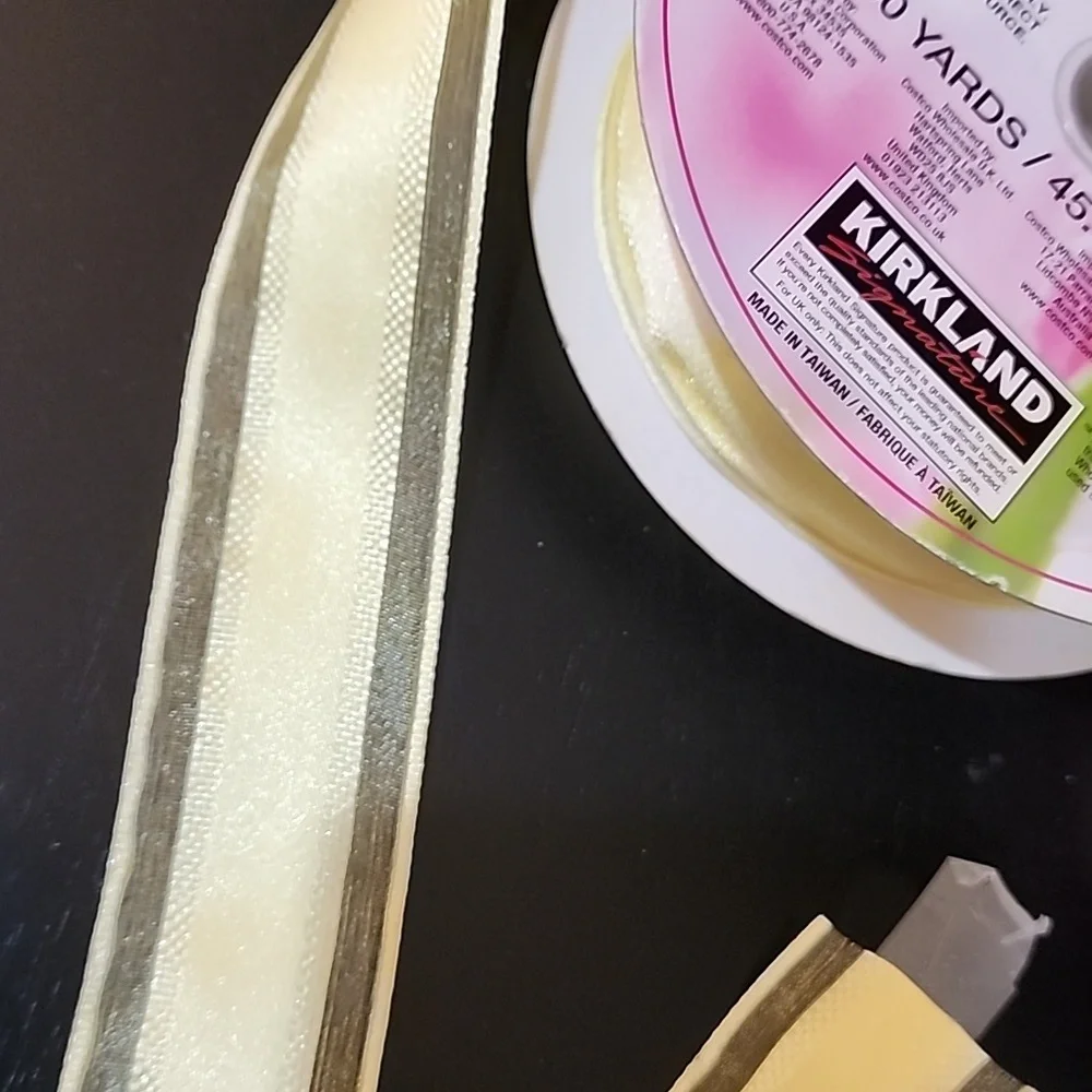 3 Rolls Kirkland Wire-edged Ribbon, 1-1/2